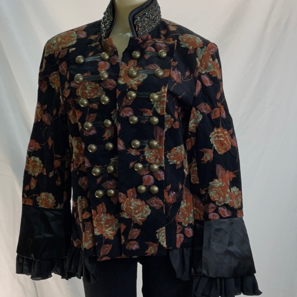 Women’s Newport News Cotton Flare Sleeve Blazer Jacket: Size 16